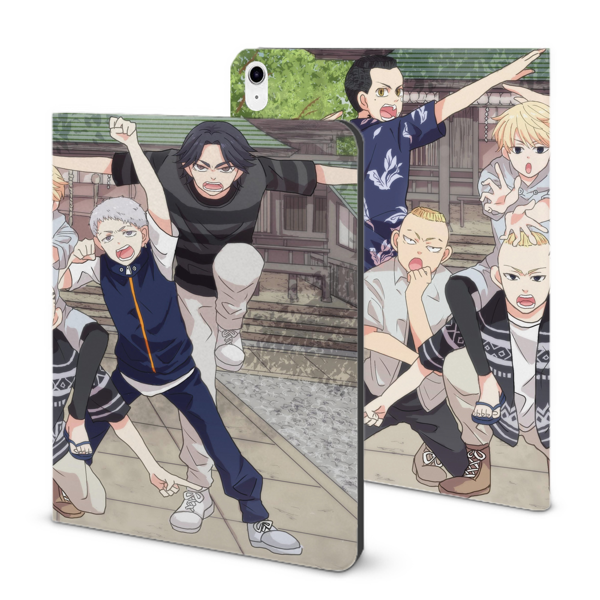 （画像用） 東京リベンジャーズ Tokyo Revengers IPad ケース ブック型 PUレザー TPU 耐衝撃 軽量 薄型 ペン収納なし 全面保護 IPad 各モデル対応